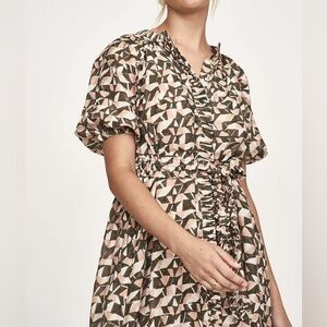 NWOT MIRTH SOMERSET DRESS SEAGLASS/ROSEWOOD Size XS